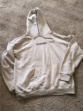 Daydreamer Cream Crewneck Hoodie with Center Logo